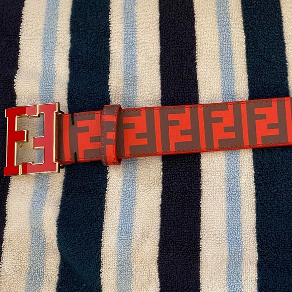 Red Fendi belt men\'s/women\'s